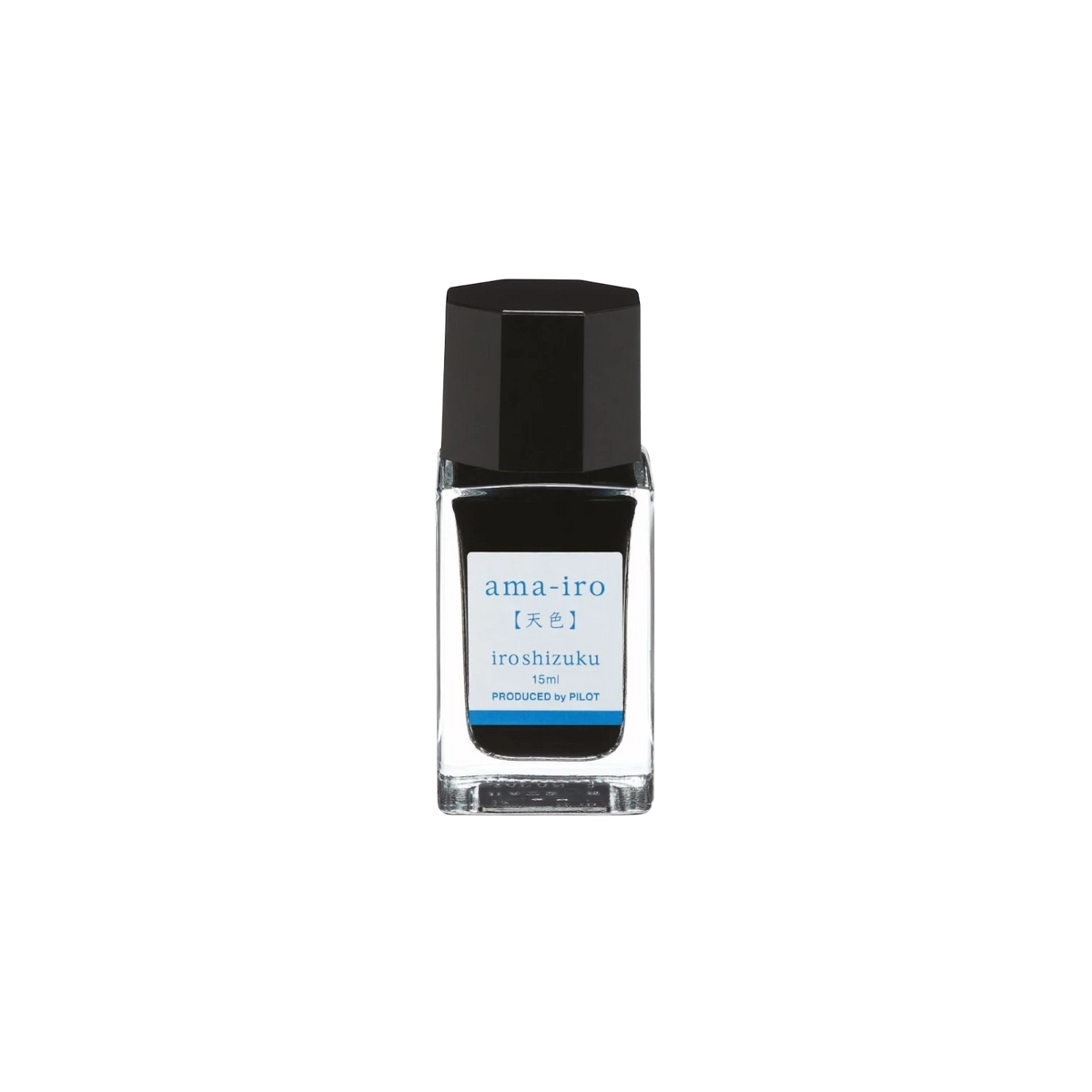 Landsiedel Fine Writing Pilot iroshizuku Füllertinte Ama-iro in einem eleganten 15ml Glasflakon auf schwarzem Grund
