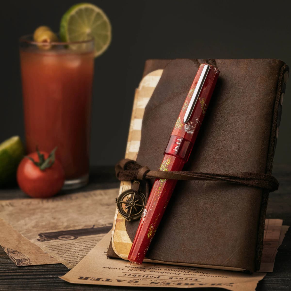 Benu Euphoria -  Bloody Mary Stainless Steel Füllfederhalter