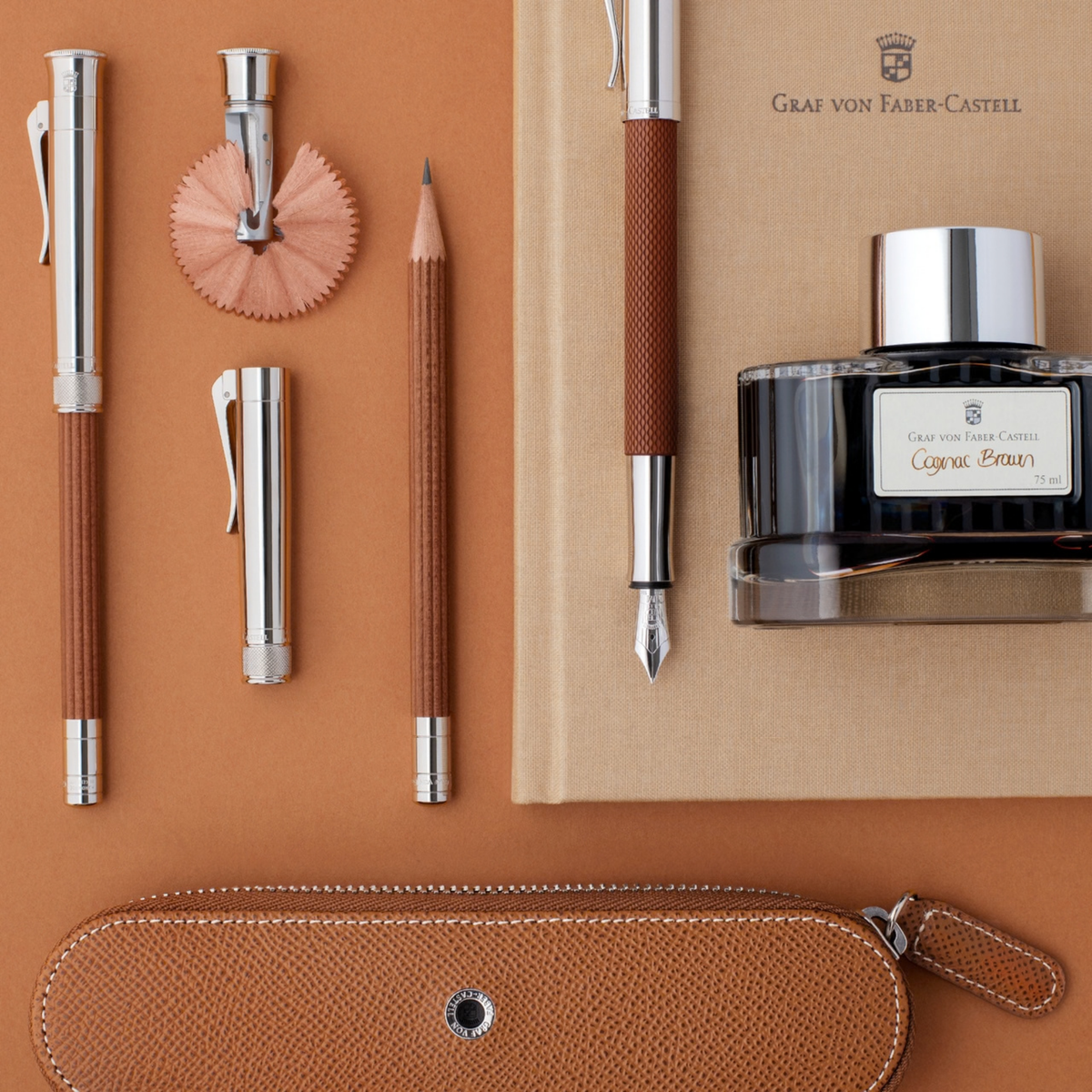 Graf von Faber-Castell Guilloche Cognac Fountain Pen