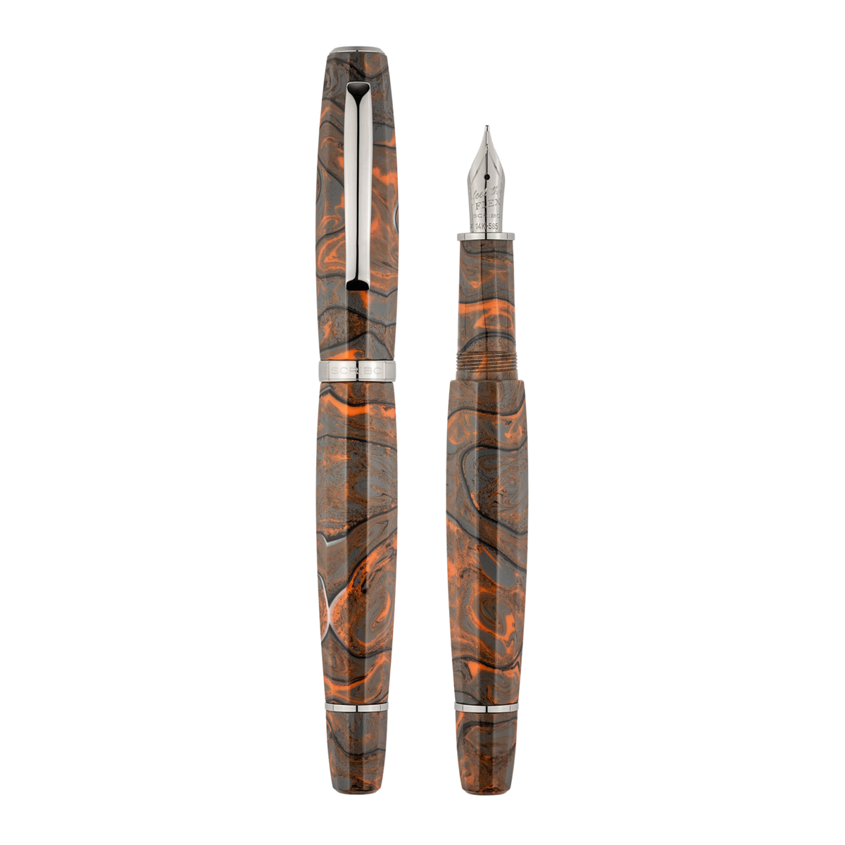 Scribo FEEL Corteccia Ruthenium Trim Fountain Pen