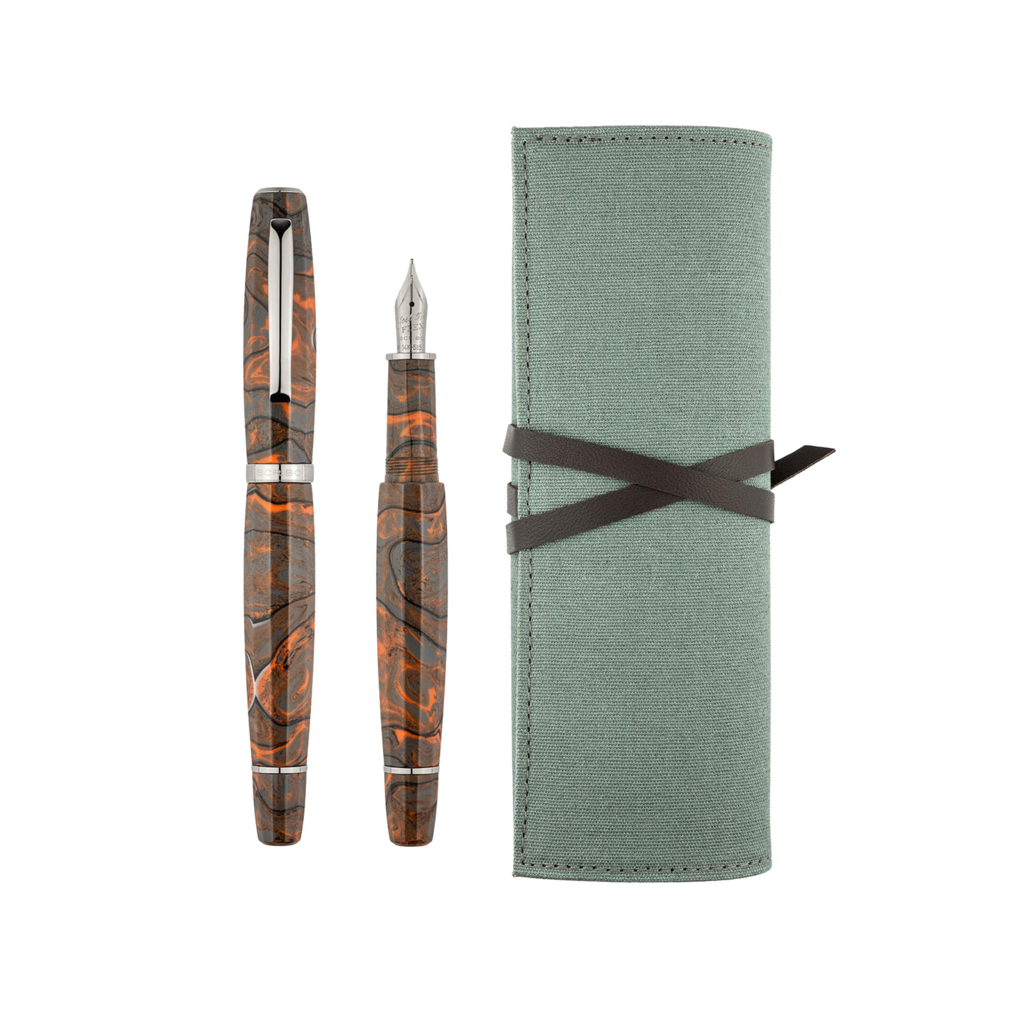 Scribo FEEL Corteccia Ruthenium Trim Fountain Pen