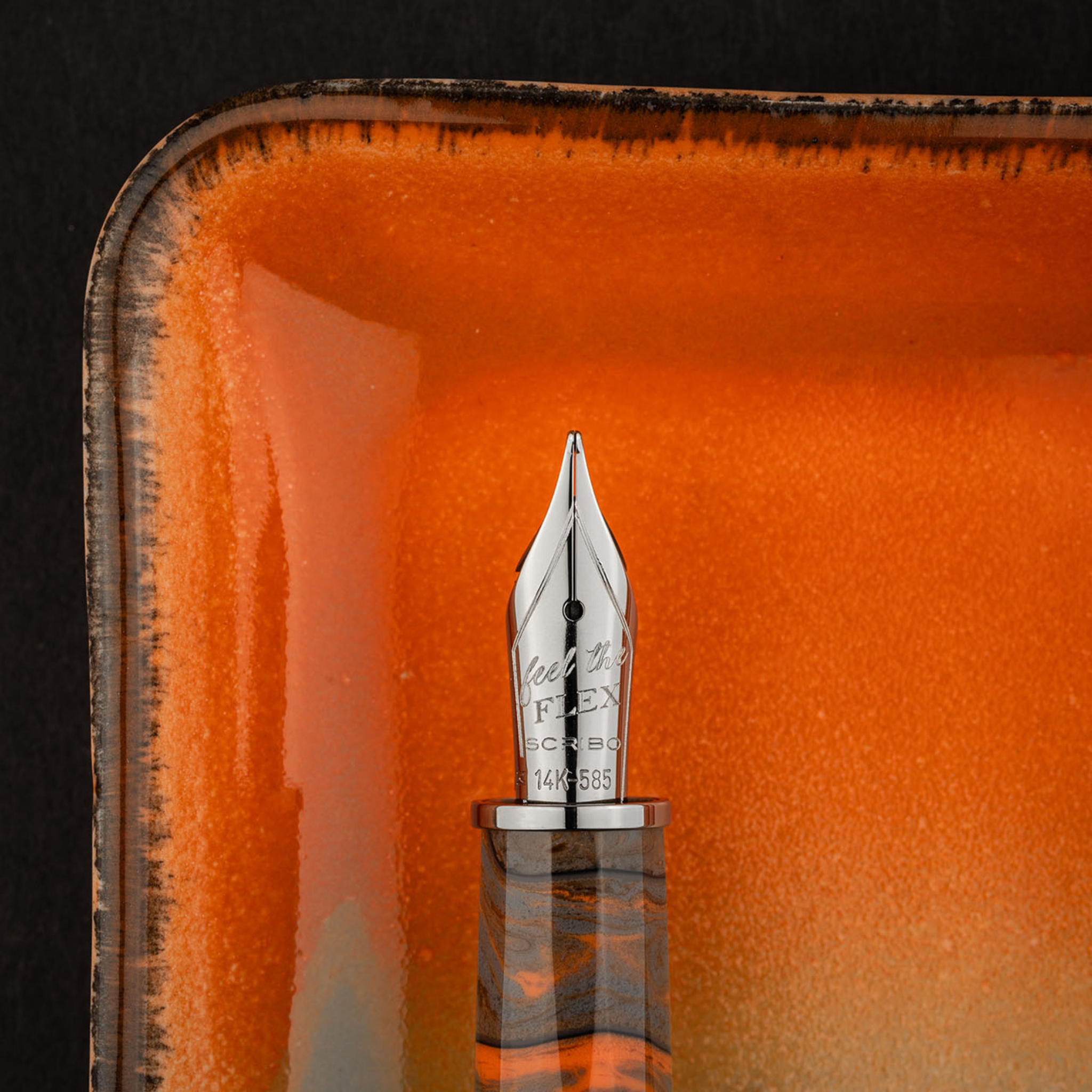 Scribo FEEL Corteccia Ruthenium Trim Fountain Pen