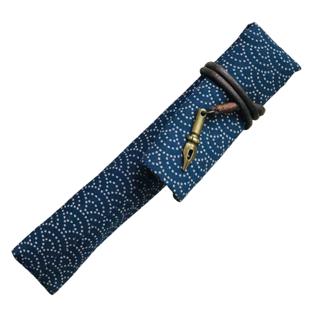 Kyoku haku seigaiha pattern Pen Sleeve für 1 Schreibgerät