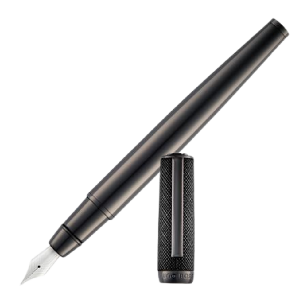 Hugo Boss Double B Saffiano Black Füllfederhalter