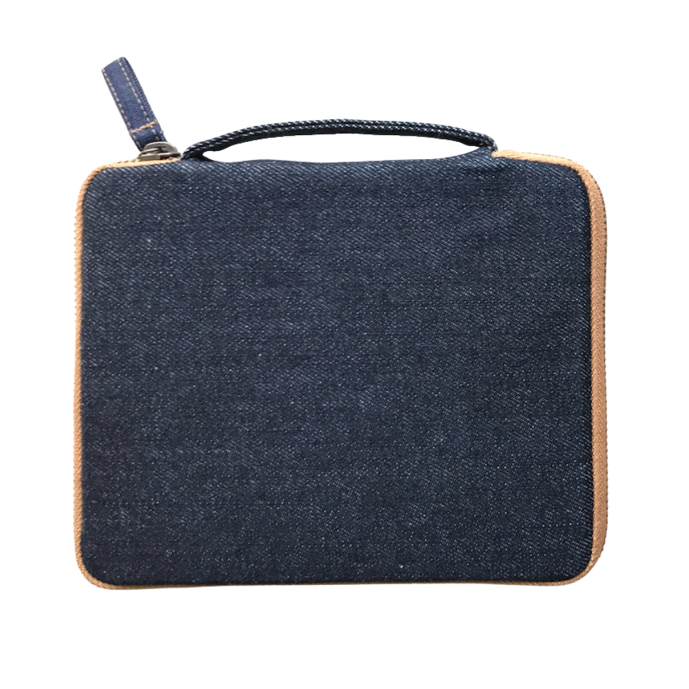 Kyoku haku Denim Zippered Pen Case für 10 Schreibgeräte