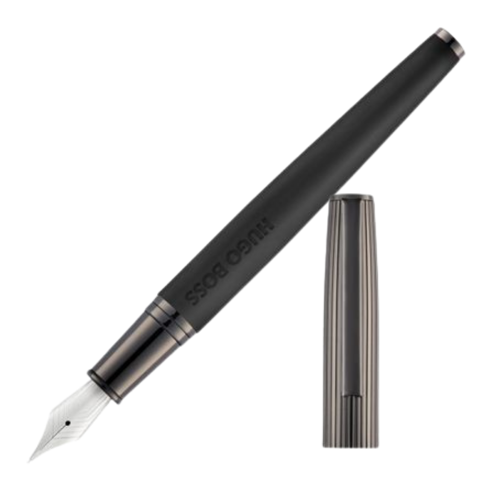 Hugo Boss Illusion Arcade Black & Gun Füllfederhalter