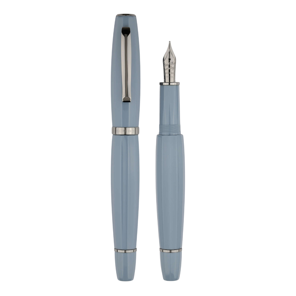 Scribo FEEL Grey/Blue Ruthenium Trim Füllhalter