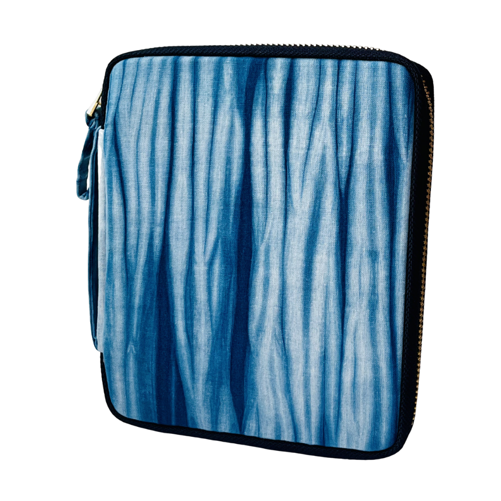 Kyoku haku Indigo River Zippered Pen Case für 10 Schreibgeräte