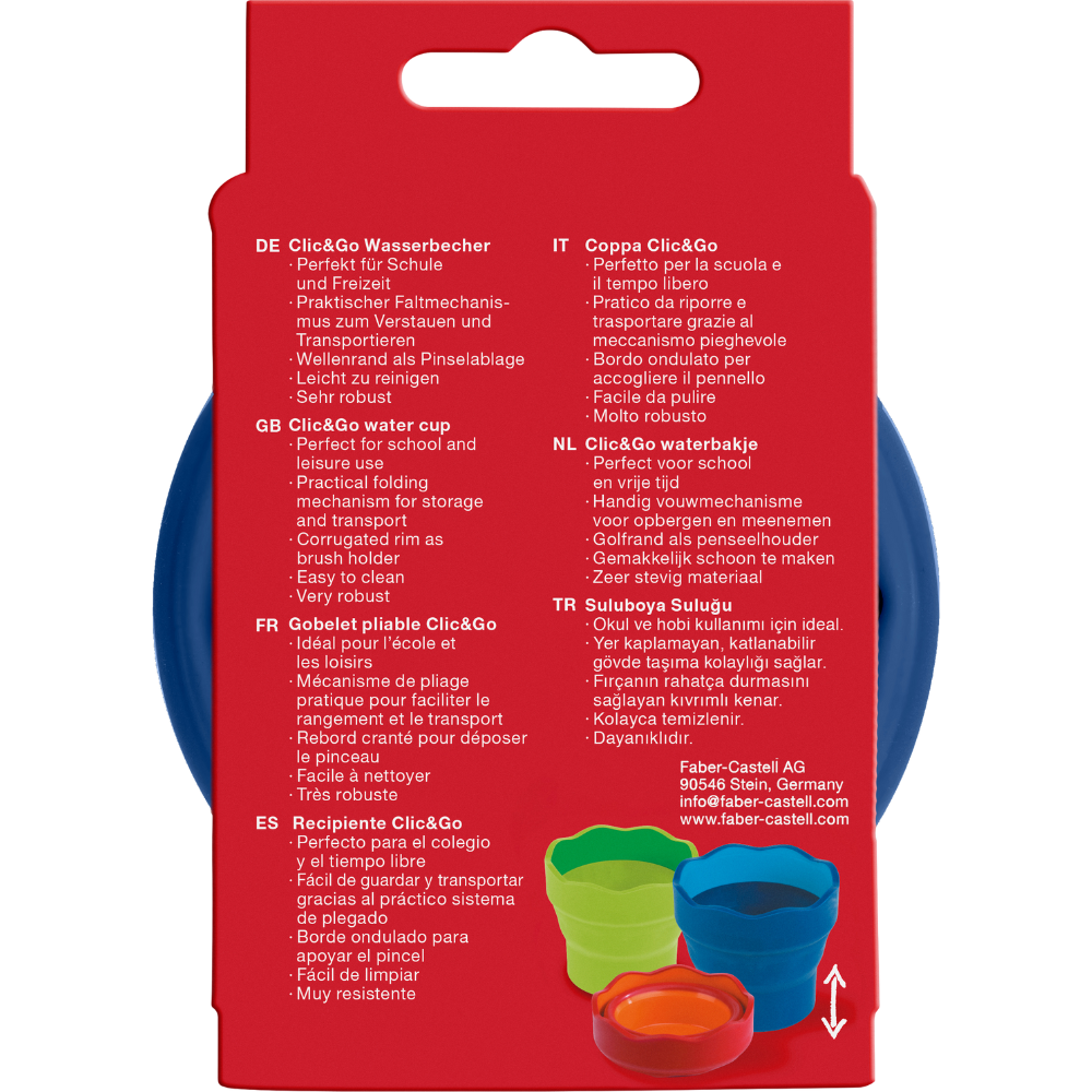 Faber-Castell Click&Go Faltbarer Wasserbecher