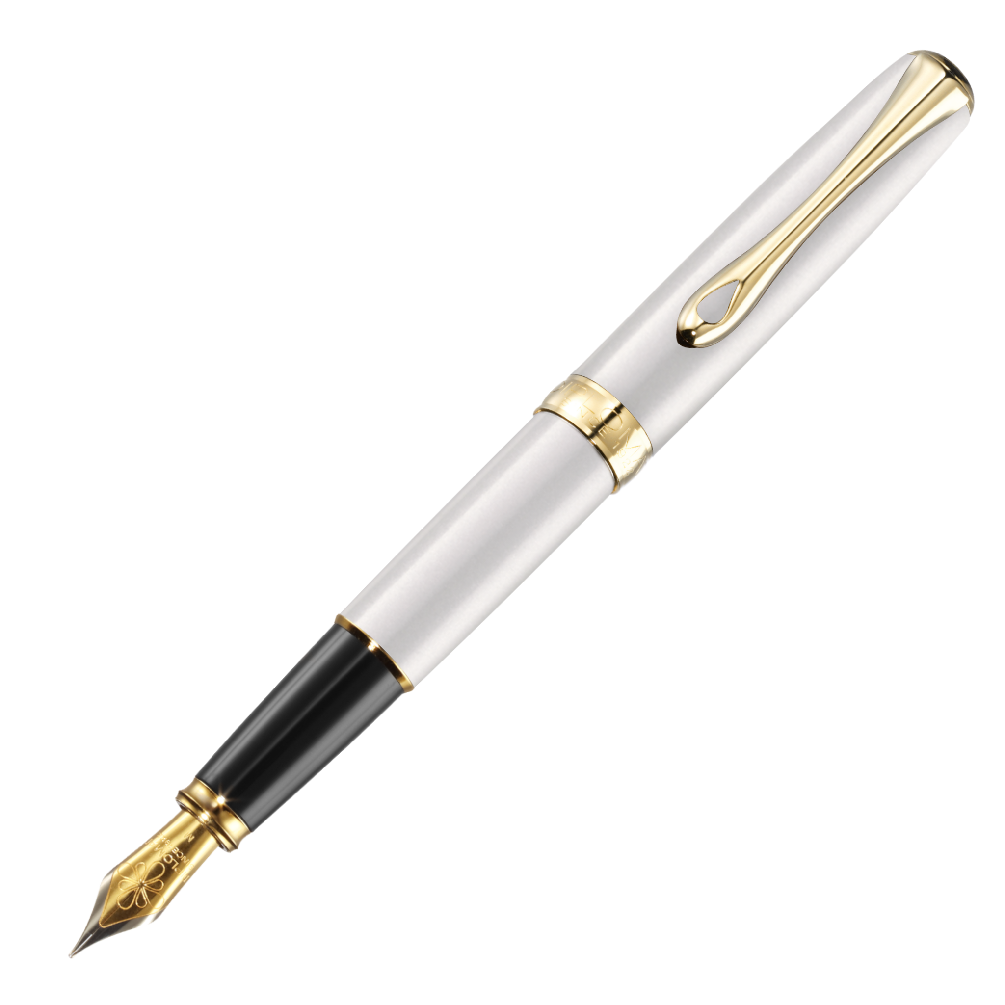 Diplomat Excellence A2 Weiß Perlmutt Gold Füllfederhalter
