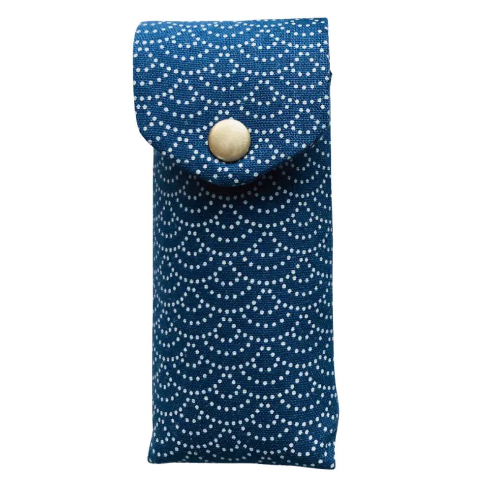 Kyoku haku Seigaiha Pen Case für 2 Schreibgeräte