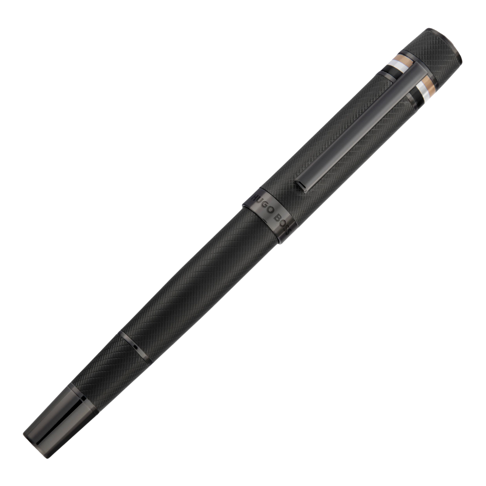 HUGO BOSS Füllfederhalter Core Black – Schlankes Design, Metallgehäuse, Für Anspruchsvolles Schreiben