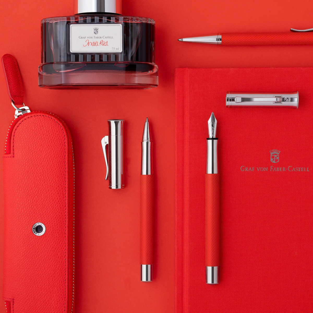 Graf von Faber-Castell Guilloche India Red Füllfederhalter