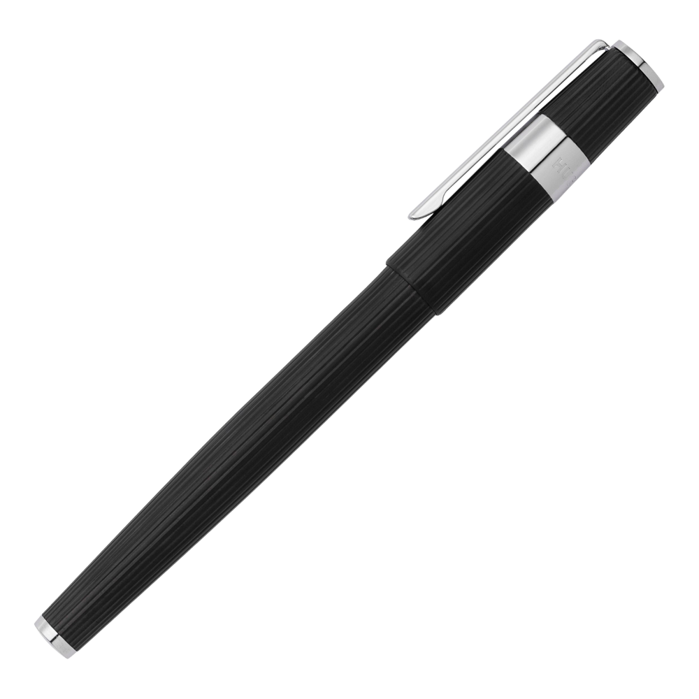 Hugo Boss Gear Pinstripe Black / Chrome Füllfederhalter