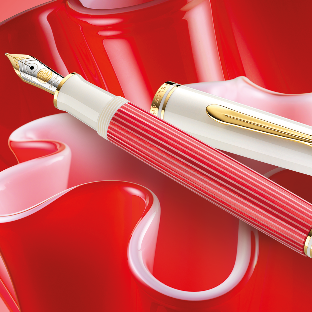 Pelikan M600 Rot-Weiß Füllfederhalter
