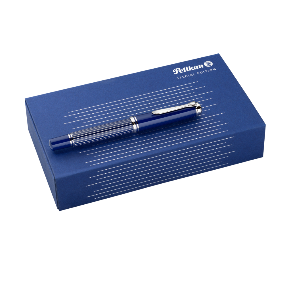 Pelikan M815 Metal Striped Blue - Vorbestellung - Special Edition Füllhalter