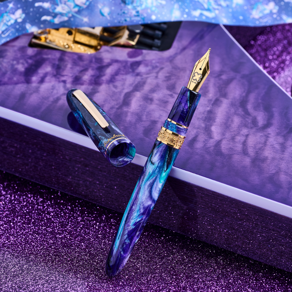 Esterbrook X Ferris Wheel Press Estie Rockstar Gold Trim Füllhalter