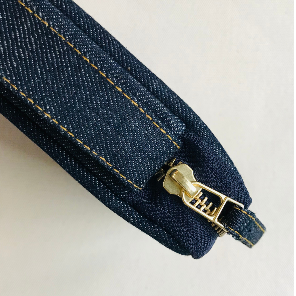 Kyoku haku Denim Zippered Pen Case für 10 Schreibgeräte