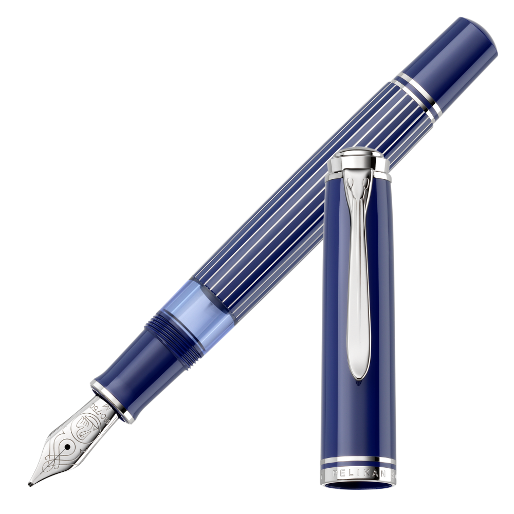 Pelikan M815 Metal Striped Blue - Vorbestellung - Special Edition Füllhalter