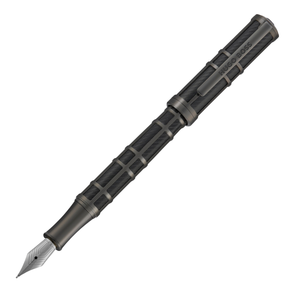 Hugo Boss Frame Grid Black & Gun Füllfederhalter