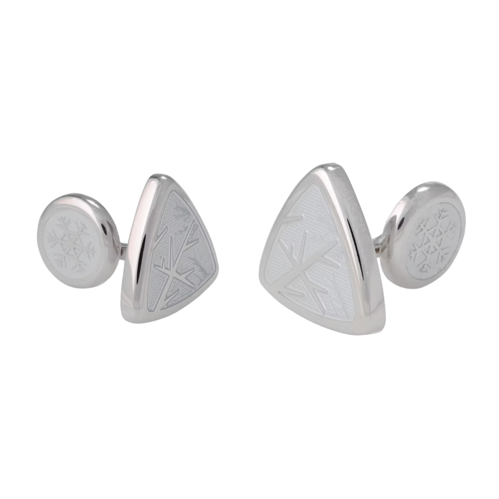 David Oscarson – Winter Cufflink - White