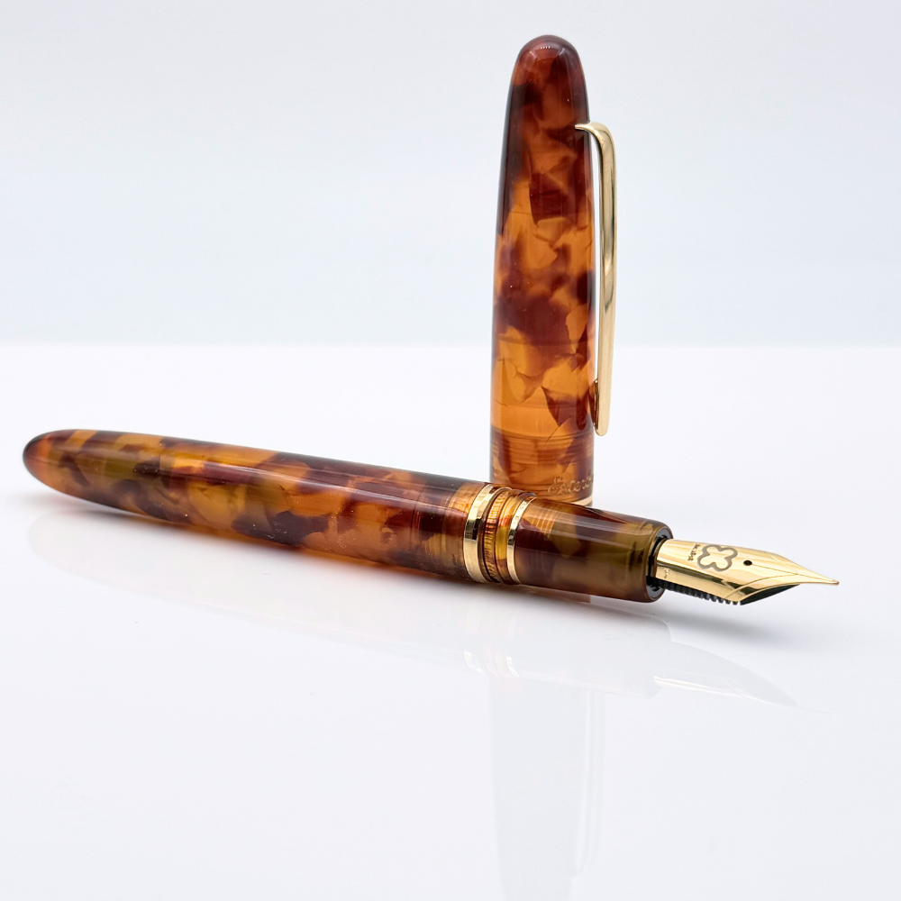 Esterbrook Estie Amber Tortoise Gold Trim fountain pen 