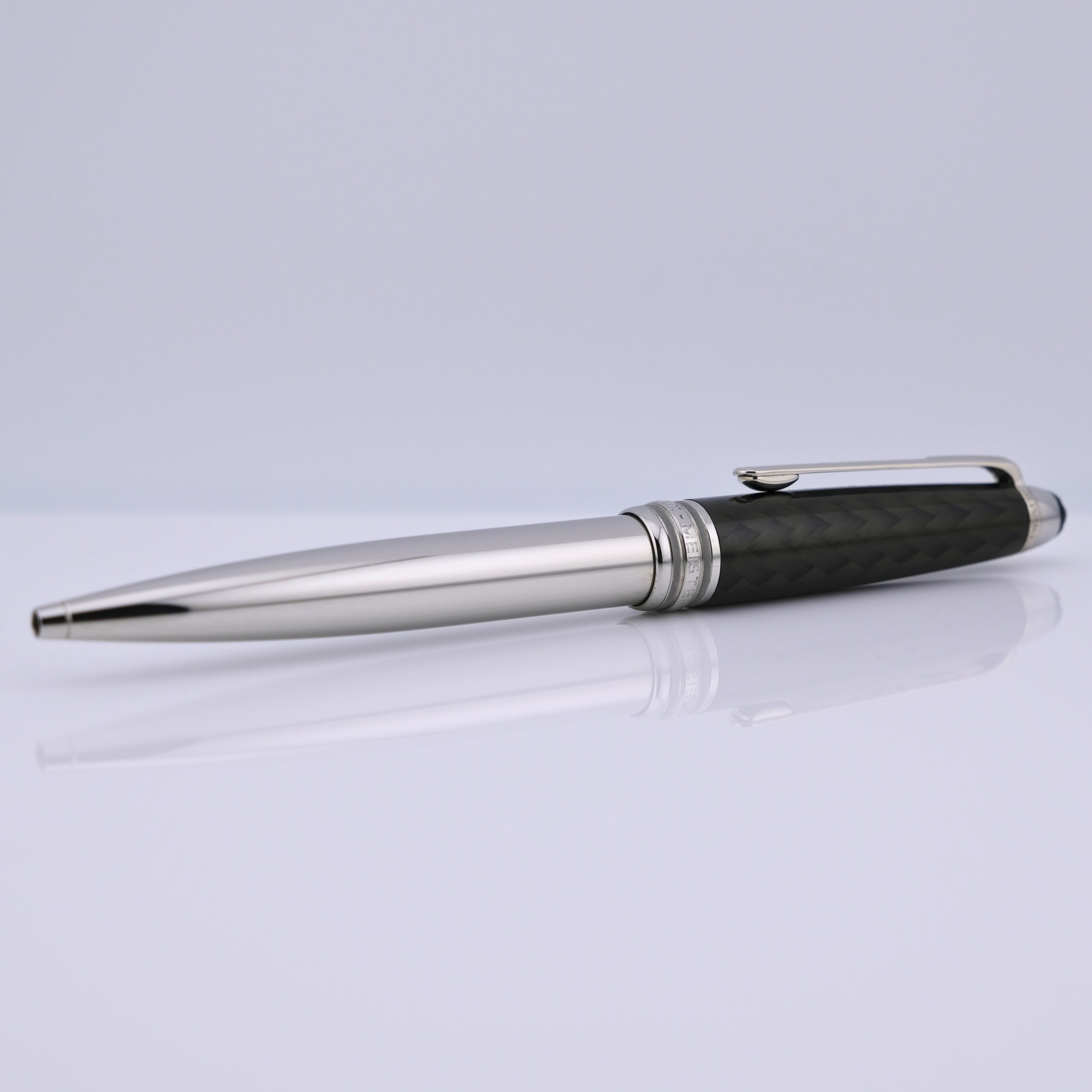 Montblanc Meisterstück Solitaire Carbon Stainless Steel Kugelschreiber