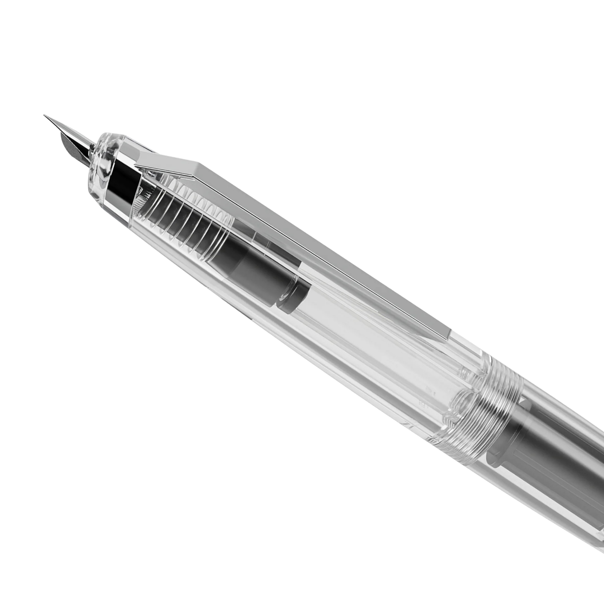 Endless Phantom Retractable Fountain Pen Clear Chrome