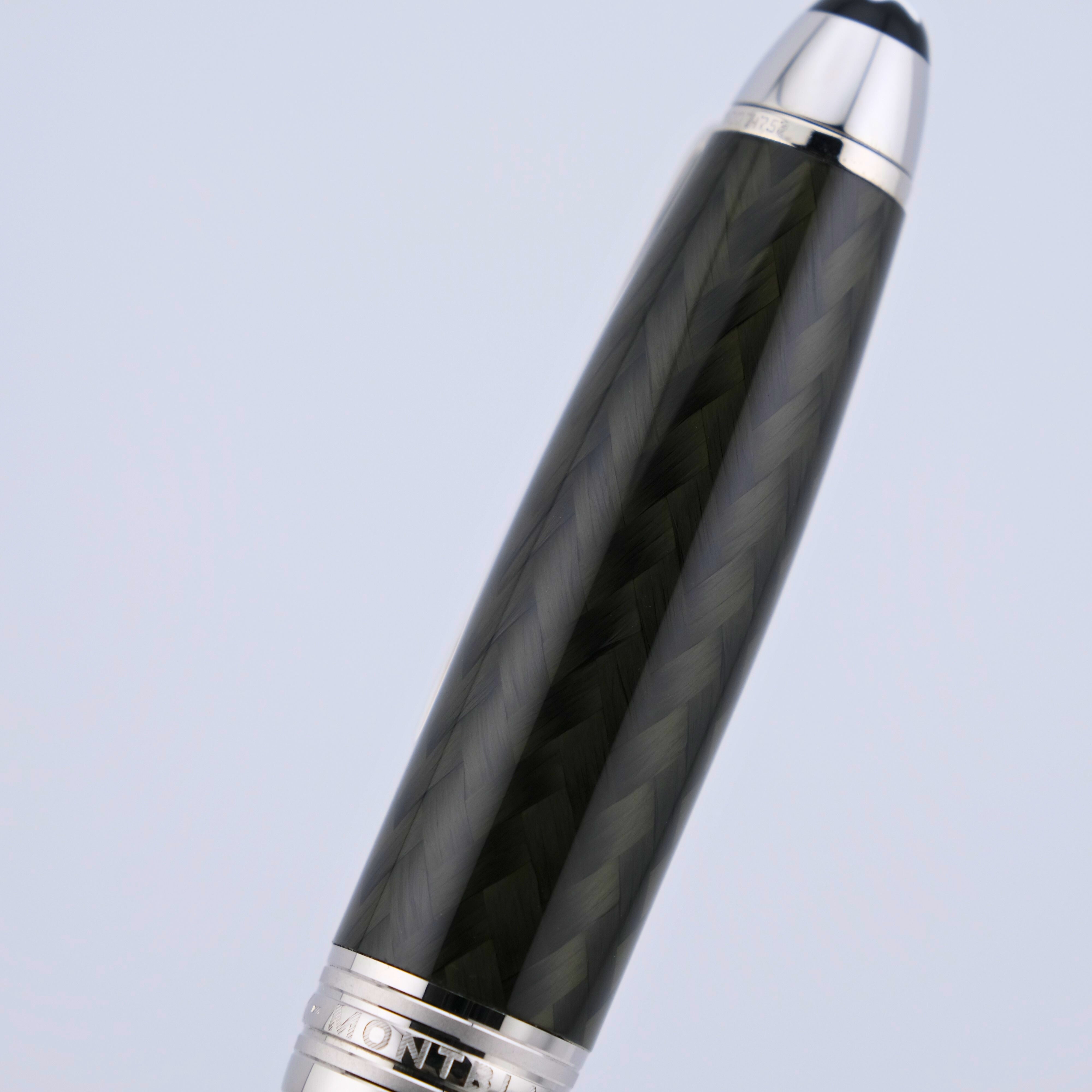 Montblanc Meisterstück Solitaire Carbon Stainless Steel Kugelschreiber