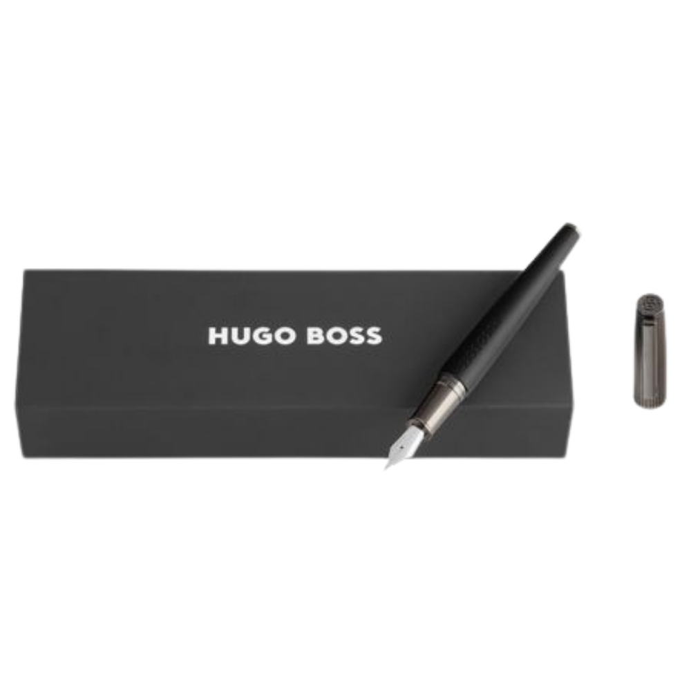 Hugo Boss Illusion Arcade Black &amp; Gun fountain pen