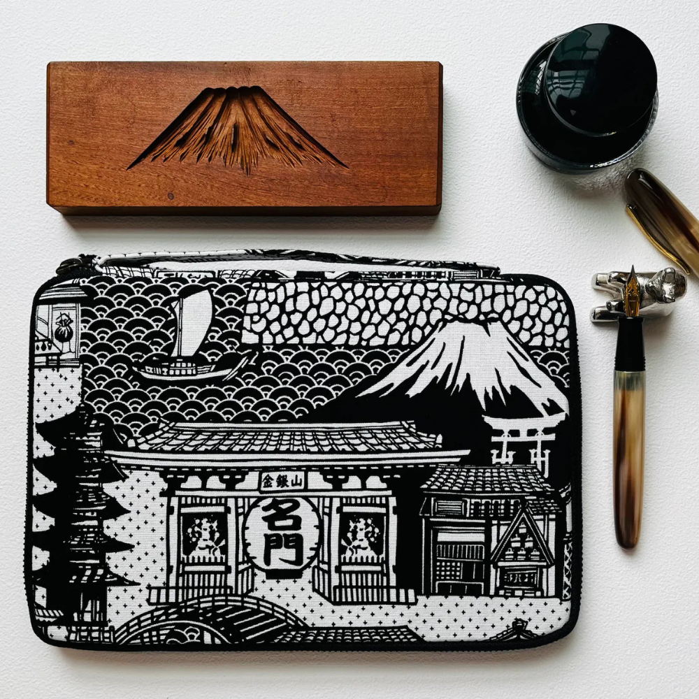 Kyoku haku Damen Zippered Pen Case für 10 Schreibgeräte