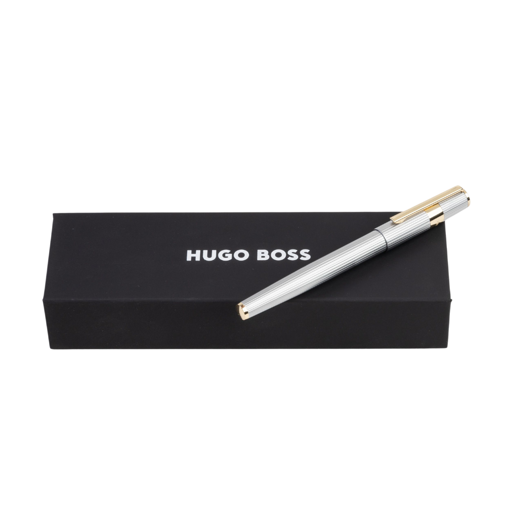Hugo Boss Gear Pinstripe Silver / Gold Füllfederhalter