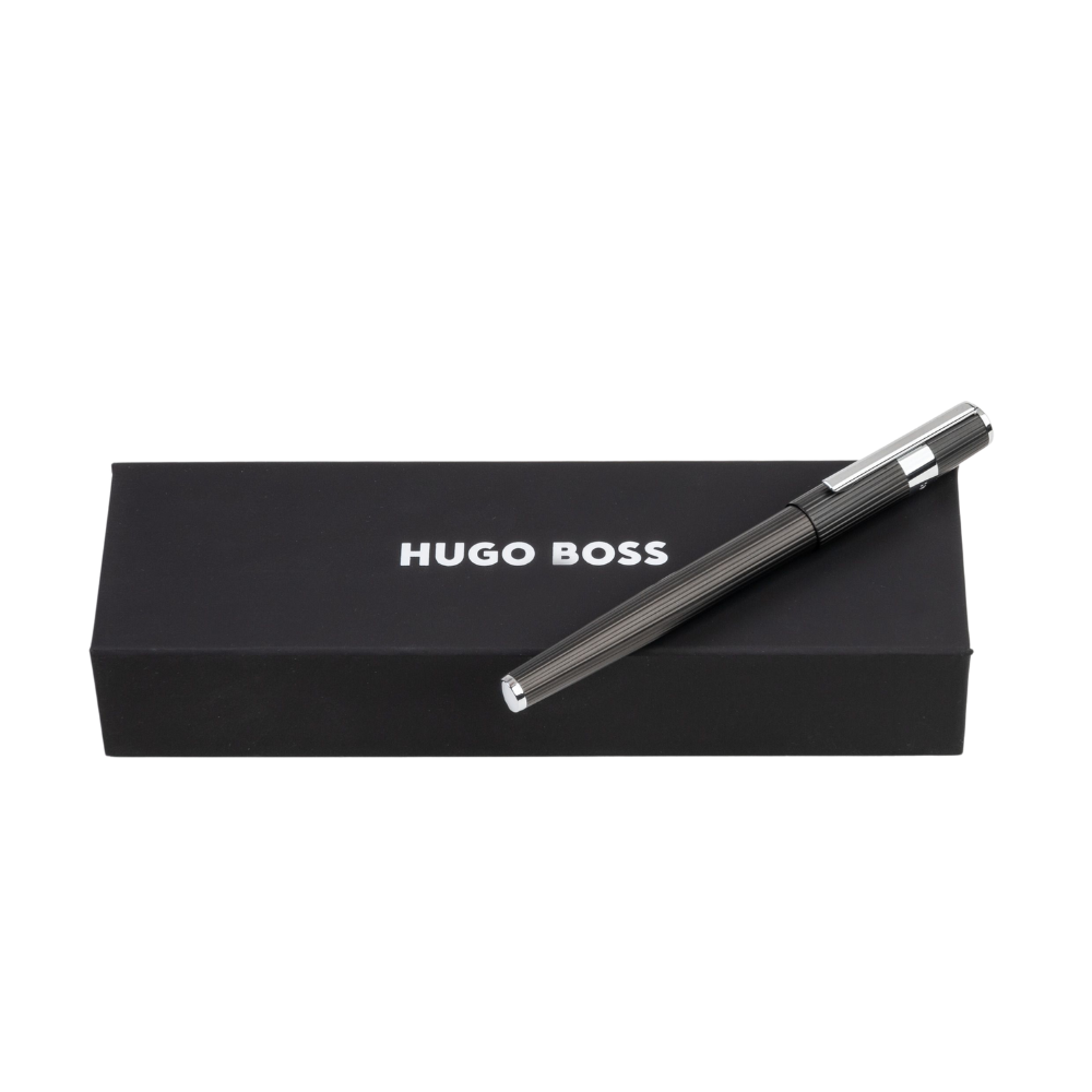 Hugo Boss Gear Pinstripe Black / Chrome Füllfederhalter
