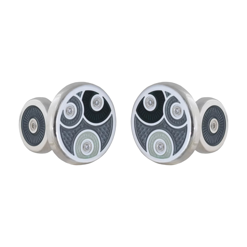 David Oscarson – Pierrot Pierrette Cufflinks - Grey