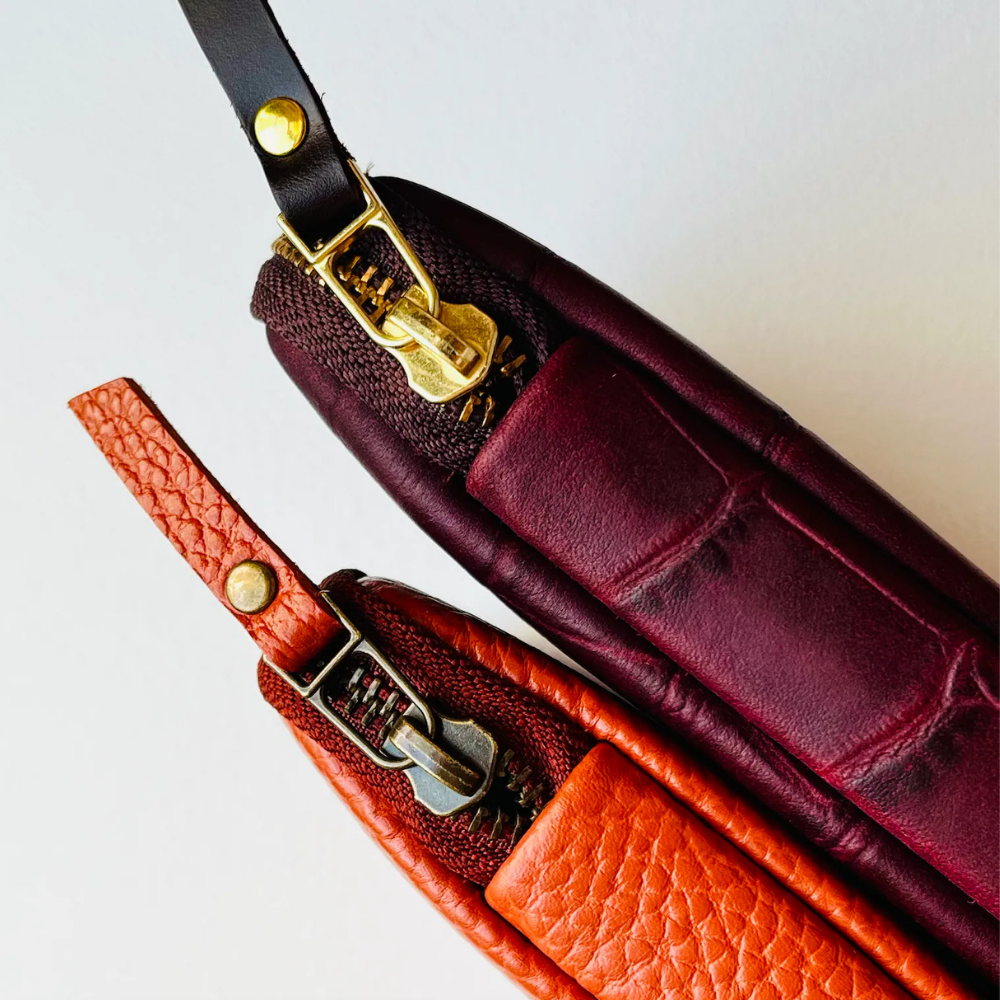 Kyoku haku soft Vegetable Tanned Leather Pen Case Ancora Red für 10 Schreibgeräte