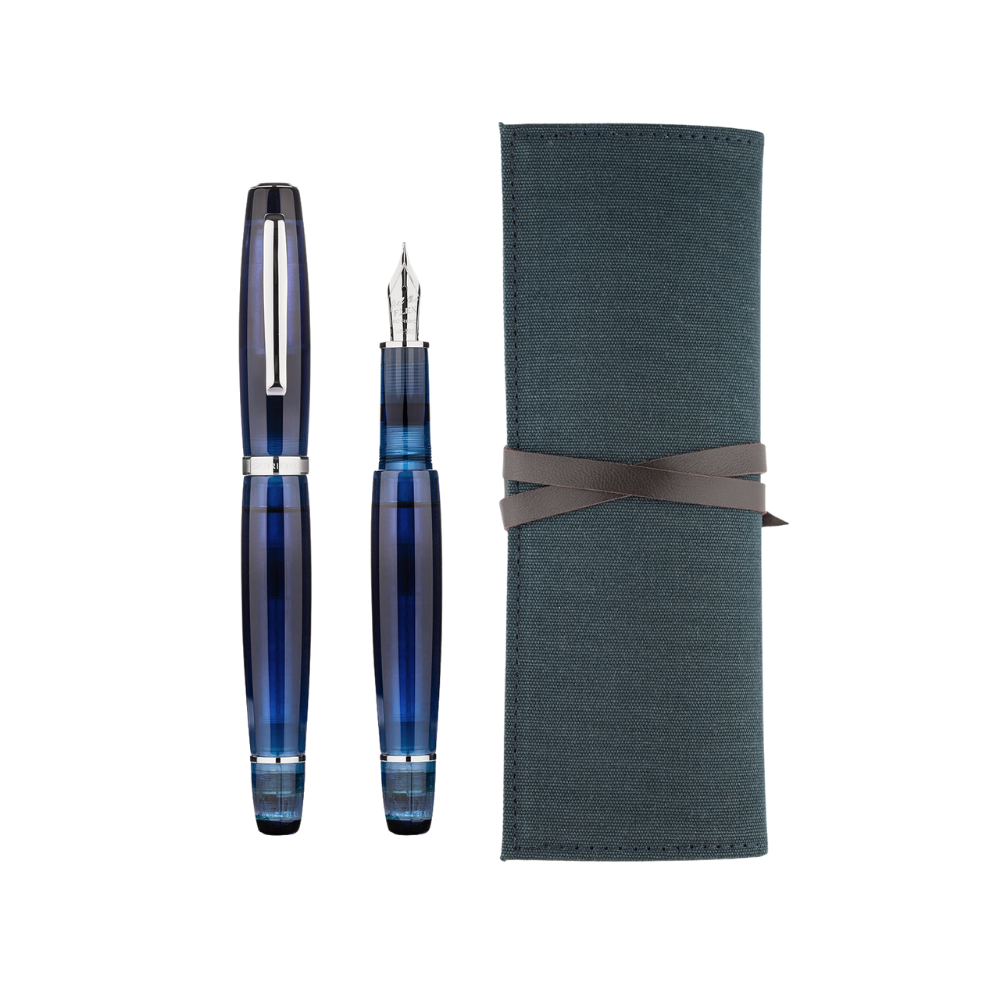 Scribo FEEL Blu Sospeso Platinum Trim Fountain Pen