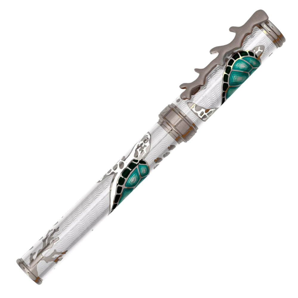 David Oscarson – Sea Turtles Collection - White Teal Sea