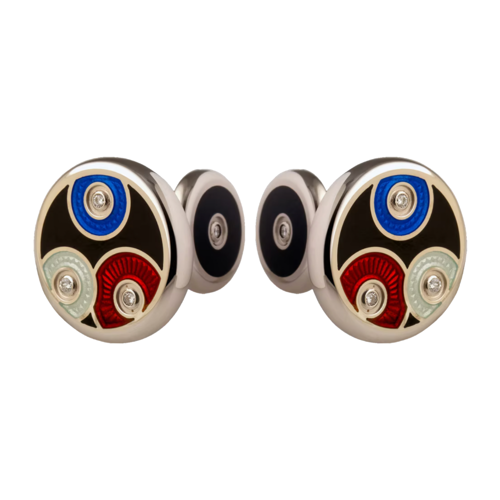 David Oscarson – Pierrot Pierrette Cufflinks - Black