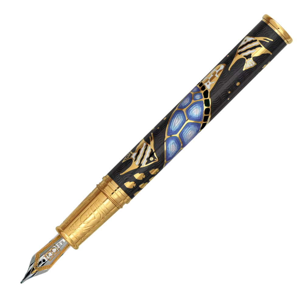 David Oscarson – Sea Turtles Collection - Mossy Black Blue