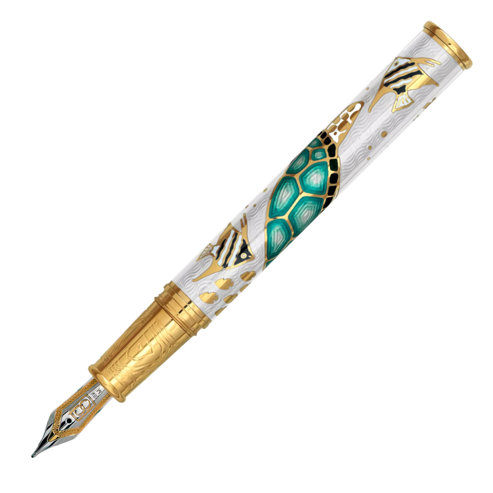 David Oscarson – Sea Turtles Collection - White Teal Sea