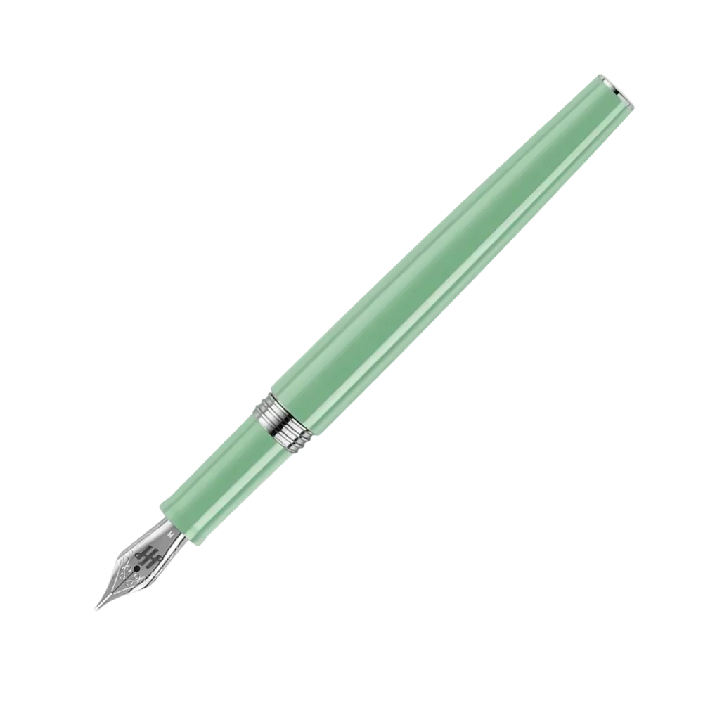 Armonia Fountain Pen in Neo Mint, highlighting its modern design and precision nib.