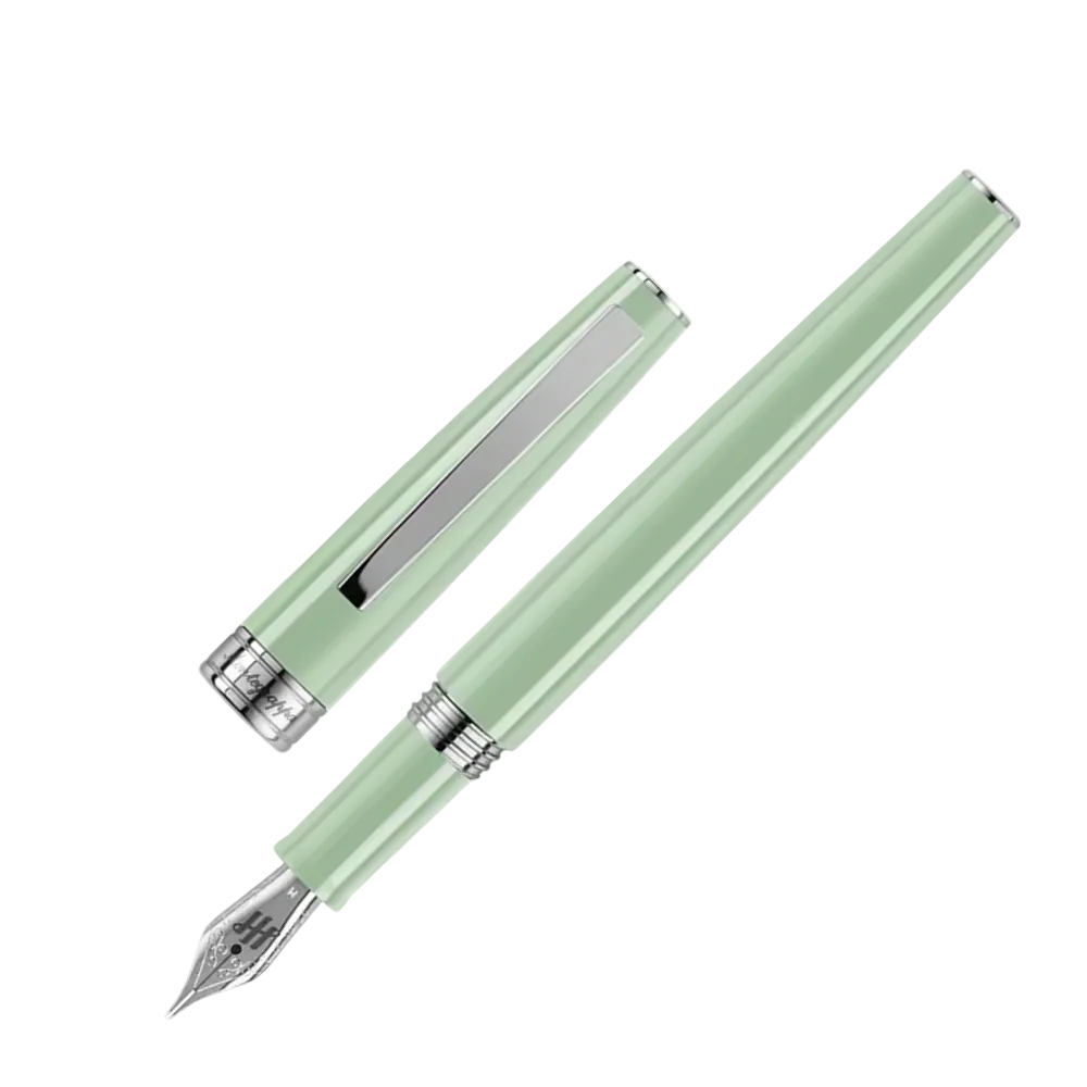 Side view of the Armonia Mini Fountain Pen, emphasizing its compact and fresh color.
