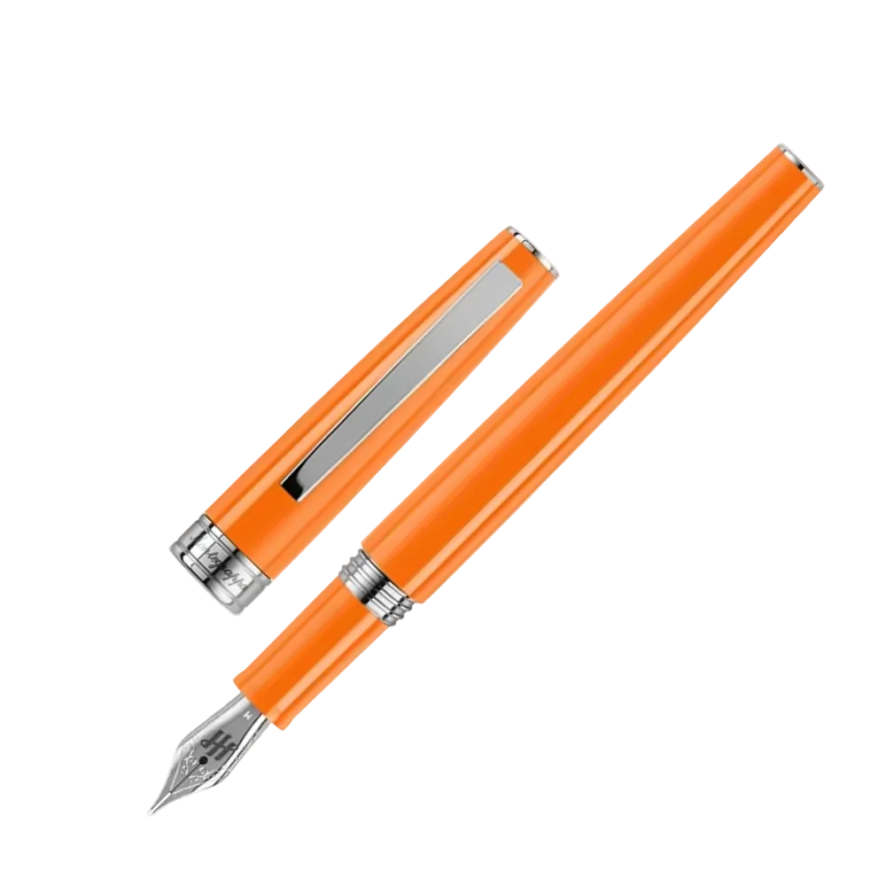 Side view of the Armonia Mini Fountain Pen, emphasizing its compact and vibrant color.