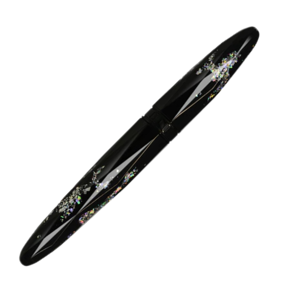 Benu Briolette Storm Füllfederhalter aus elegantem Acrylharz mit Messingdetails, facettiertem Schaft und Edelstahlclip
