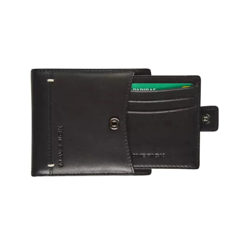 Interior view of the wallet showing multiple card slots and the removable cardholder