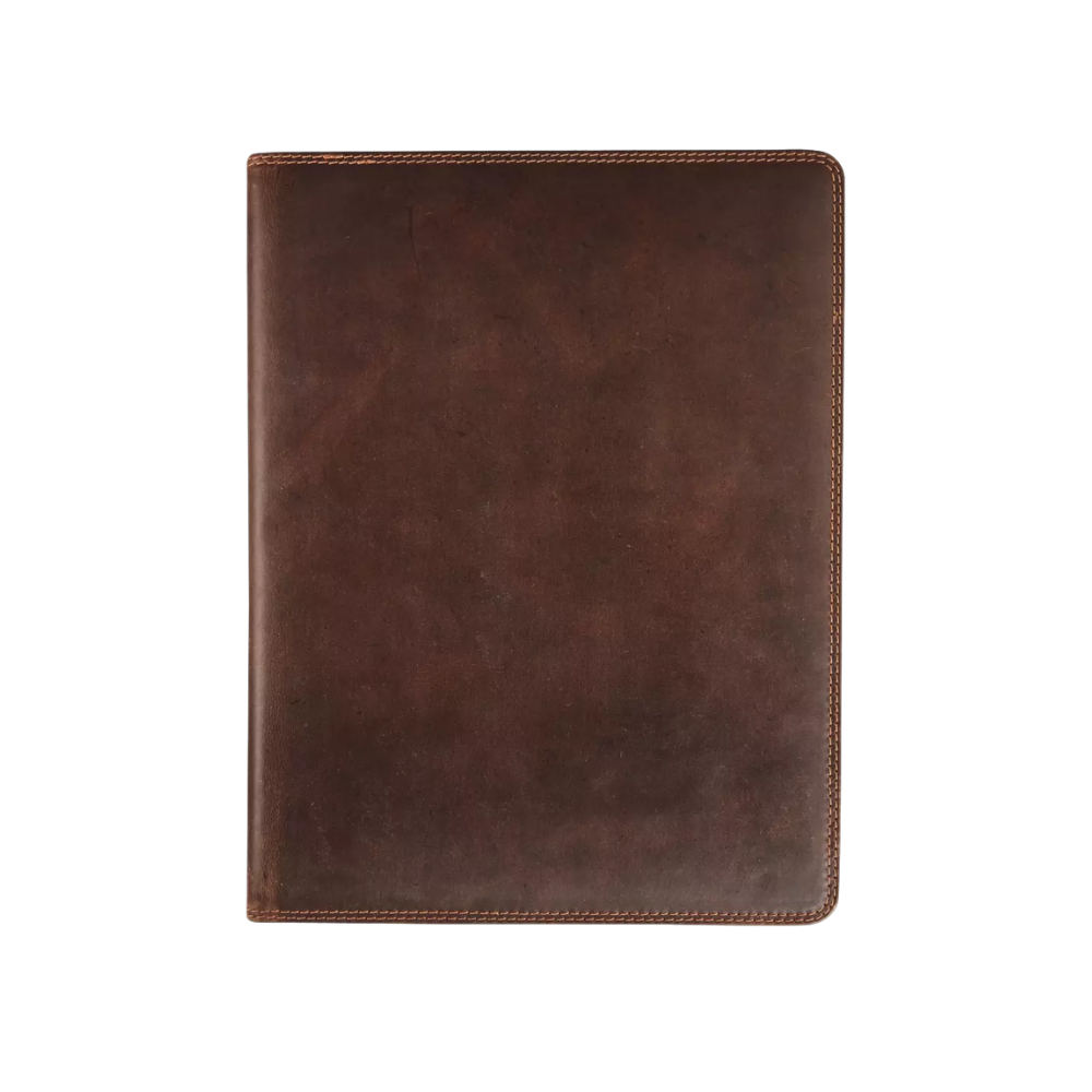 "Maverick Leder-Organizer geschlossen, braunes Leder"