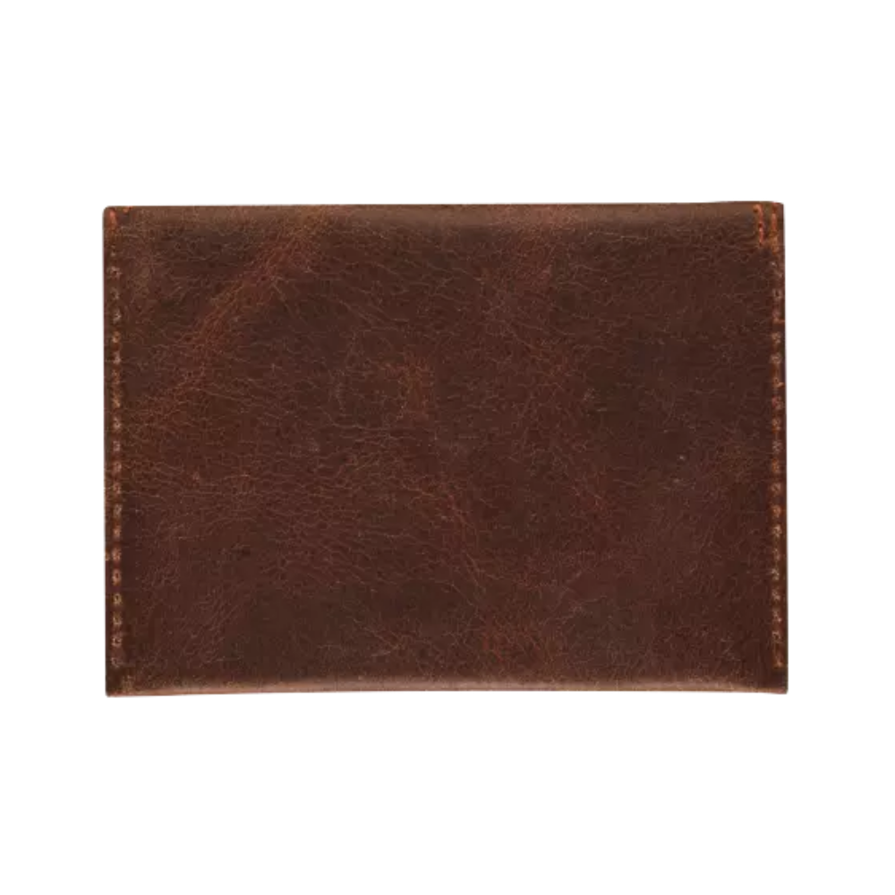 Back view of the Maverick Original Leather Passport Holder showing the simple, sleek design.
