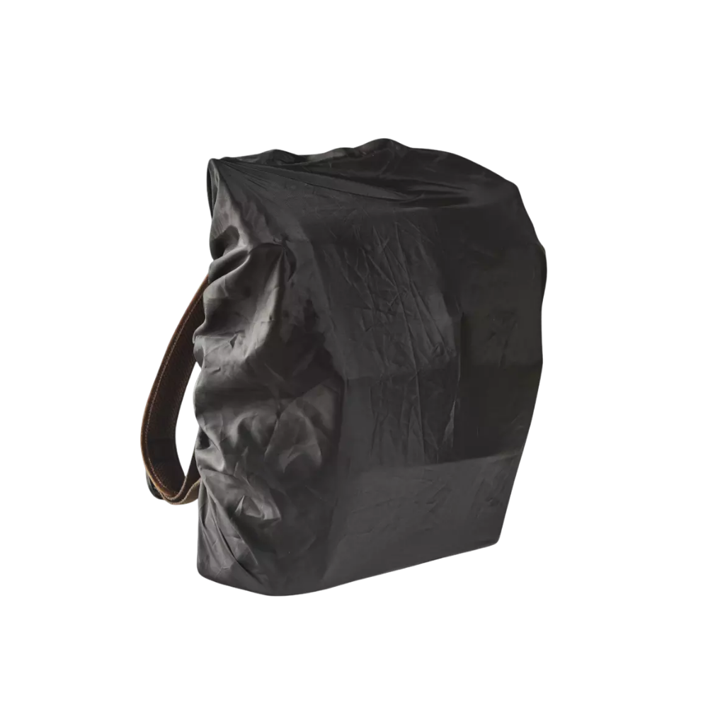 "Maverick Leder-Rucksack, braunes Leder, seitliche Ansicht"