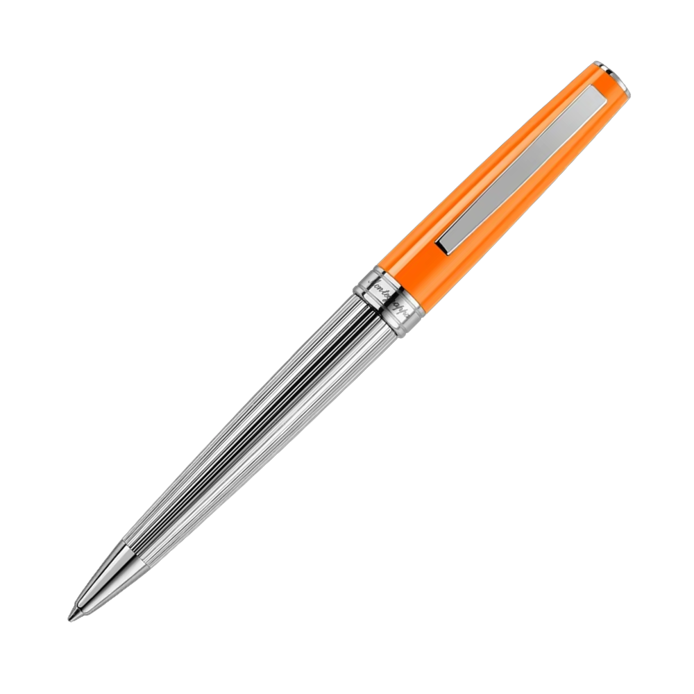 Montegrappa Armonia Duetto Orange Kugelschreiber, elegantes Design mit Edelstahl-Akzenten
