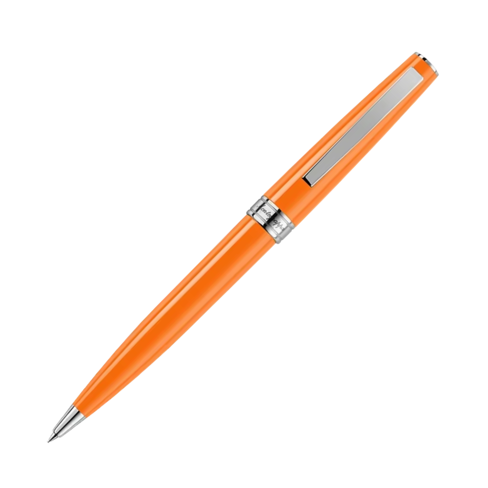 Montegrappa Armonia Mini Orange Kugelschreiber, elegantes Design mit Edelstahl-Akzenten